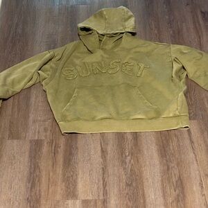 Olive Green 'SUNSET' Hoodie